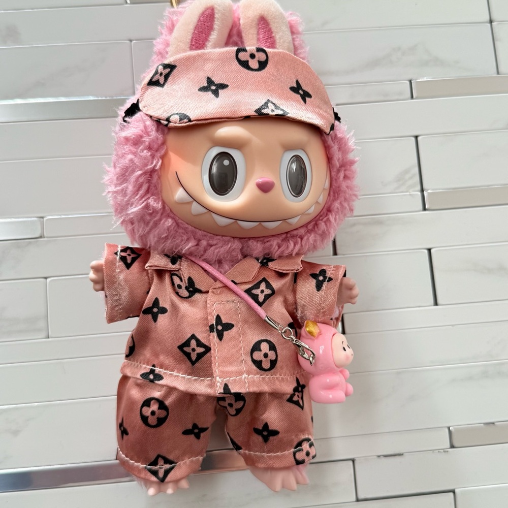 Labubu clothes 4 pc pajamas set for Pop marts Labubu doll